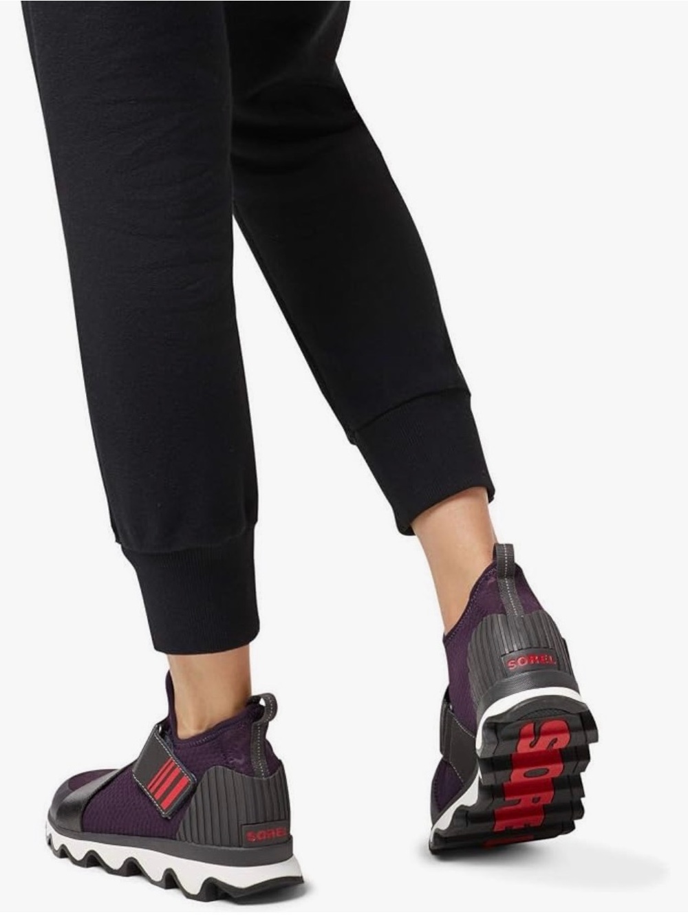 Sorel Women’s Purple and Black Slip-On Chunky Kinetic Sneak Jogger Sneakers, 6.5